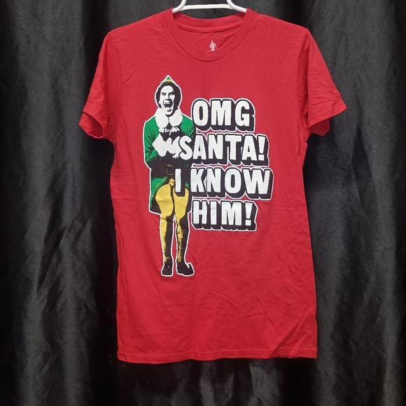 ELF Red Short Sleeve Holiday Tees - Picture 1 of 9